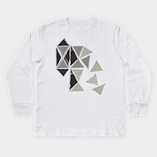 Tribal Triangles Kids Long Sleeve T-Shirt